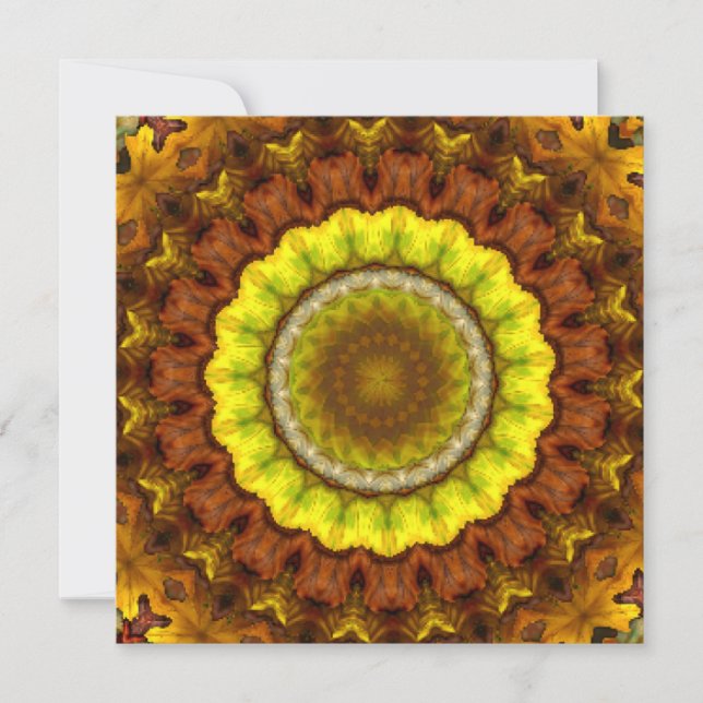 Otoño deja a Kaleidoscope Mandala (Anverso)