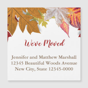 Otoño deja Invitación magnética en movimiento