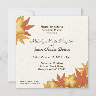 Otoño deja invitaciones cuadradas