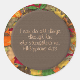 Otoño deja la biblia cristiana versus el Pegatina