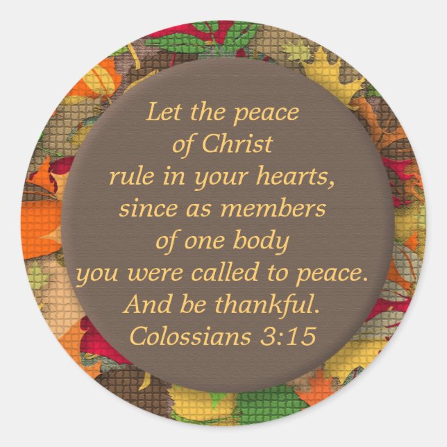 Otoño deja la Biblia frente a la Pegatina del agra (Anverso)