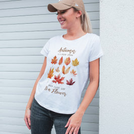 Otoño deja la camiseta, la camiseta de la cita del