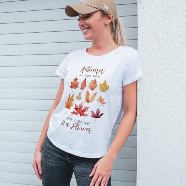 Otoño deja la camiseta, la camiseta de la cita del (Subido por el creador)