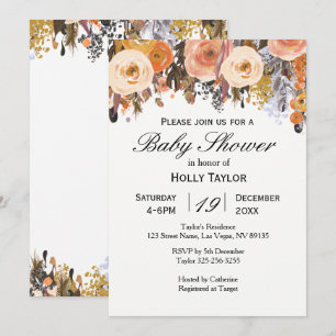 Otoño deja la invitación a Baby Shower