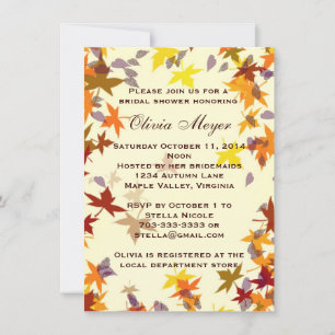 Otoño deja la invitación a la ducha de novia