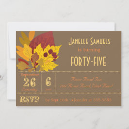 Otoño deja la invitación personalizada de cumpleañ