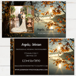 Otoño deja tu tarjeta de presentación de fotos