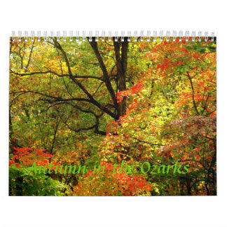 Otoño del calendario en el Ozarks