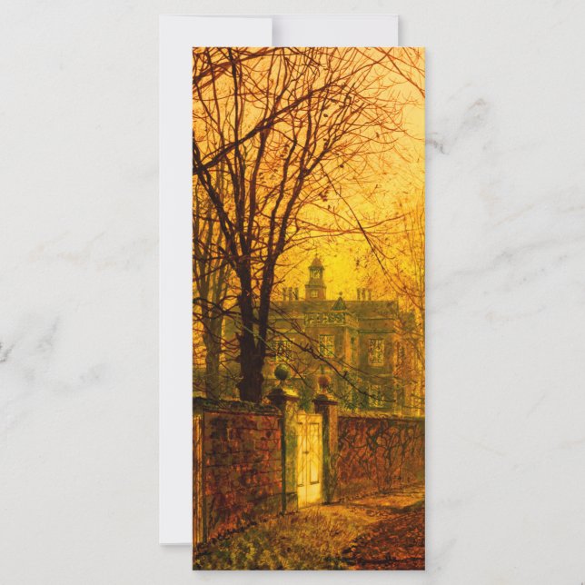 Otoño Dorado Tarjeta de John Atkinson Grimshaw (Anverso)