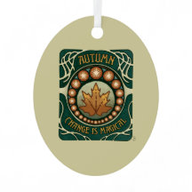 Otoño, el cambio es un adorno de estilo vintage má