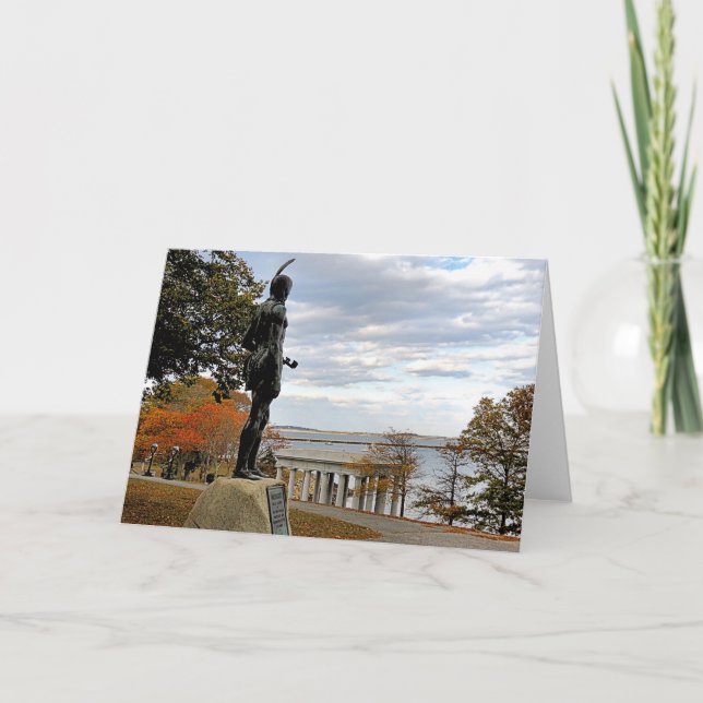 Otoño en Cole's Hill, tarjeta de MAMÁES de Plymout (Anverso)