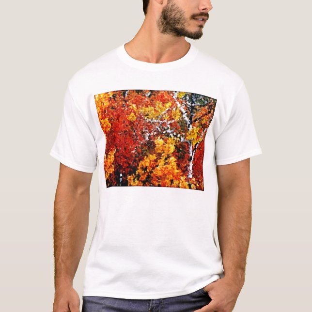 Otoño en el bosque - Pintando camiseta de arte (Anverso)