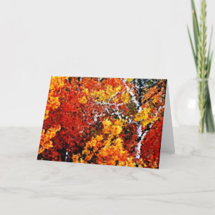 Otoño en el bosque - Pintando tarjetas de felicita