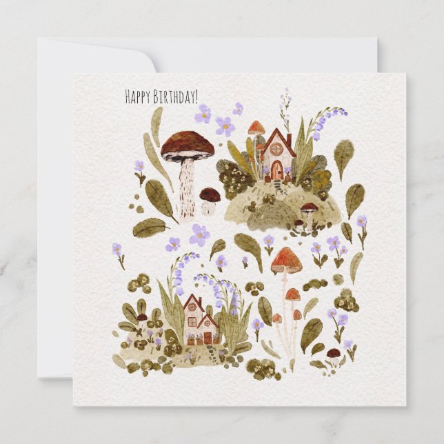 Otoño en el ilustracion acuático de bosques (Anverso)