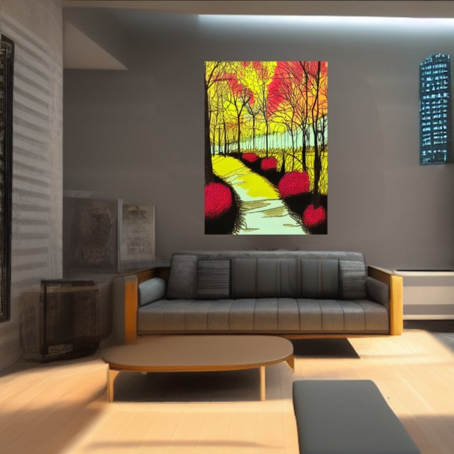 otoño en el parque | Poster de arte de IA (Subido por el creador)