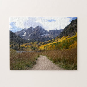Otoño en el rompecabezas Maroon Bells Colorado