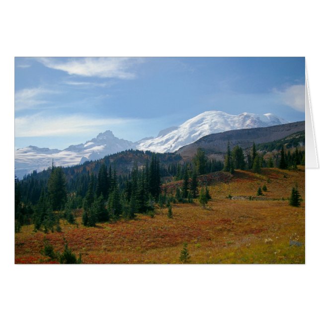 Otoño en la postal de Mount Rainier (Anverso (Horizontal))