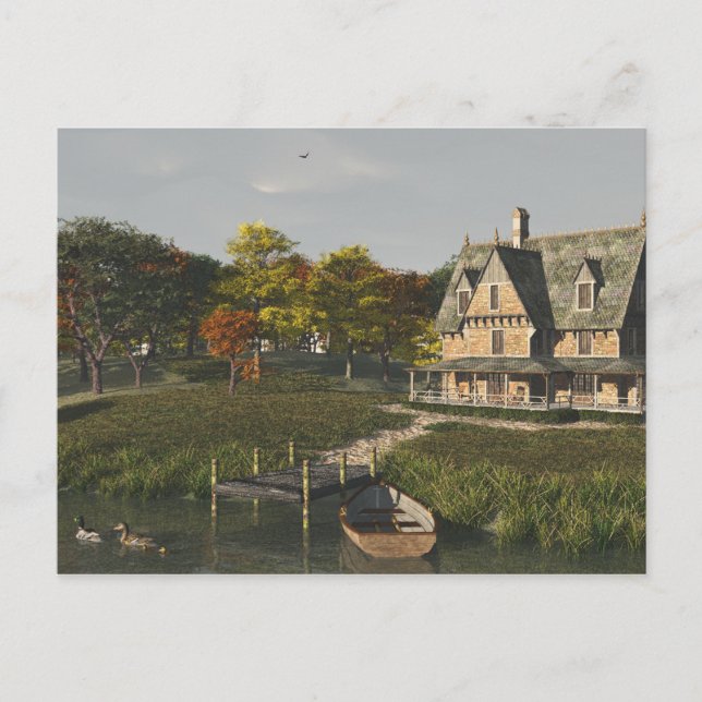 Otoño en la postal del lago (Anverso)