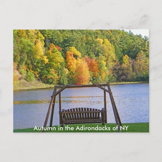 Otoño en los adrondacks de la postal NY (Anverso)