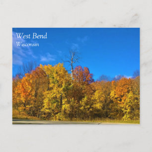 Otoño en West Bend, postal de Wisconsin