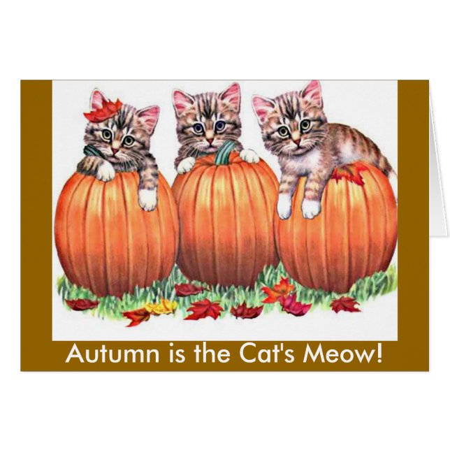Otoño es la carta de carne del gato (Anverso (Horizontal))