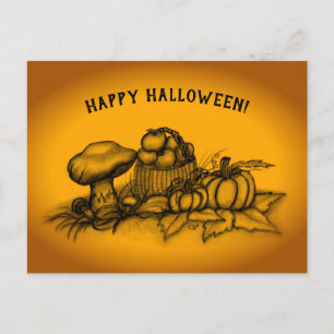 Otoño, ¡Feliz Halloween! Postal