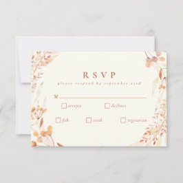 Otoño Floral acuarela Wreath Boho Wedding RSVP