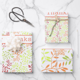 Otoño Hojas de Otoño Patterned 3 piezas