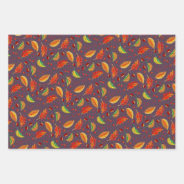 Otoño Hojas Nueces Patrón de castañas elegante Caí