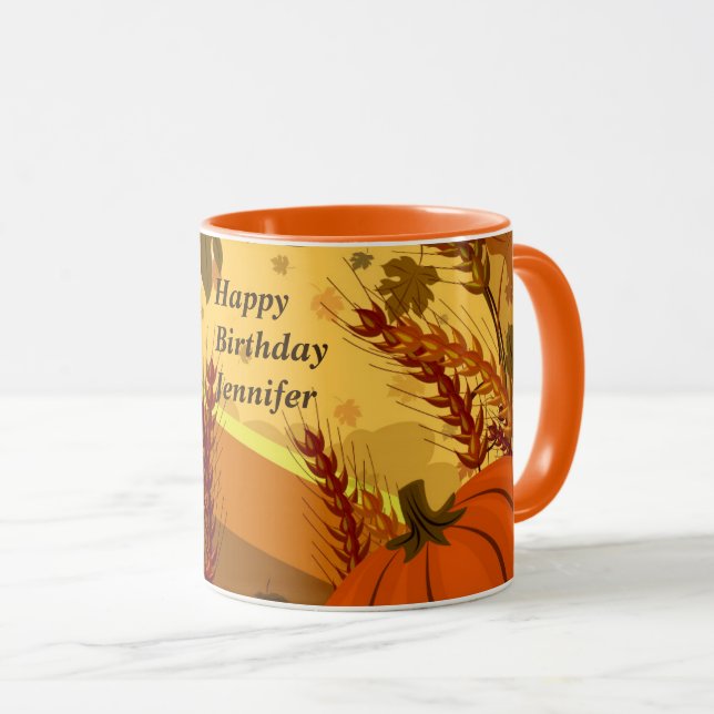 Otoño La caída del bosque deja la Copa Mug Regalo  (Anverso derecho)