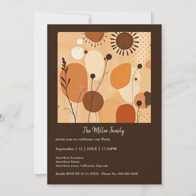 Otoño Mandala Earthy Warm Floral Pattern (Anverso)
