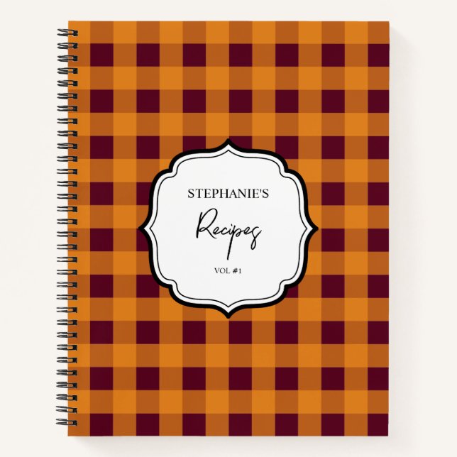 Otoño Naranja de otoño libro de cocina de recetas  (Anverso)