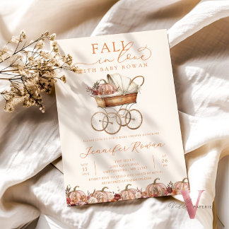 Otoño otoño en el amor Invitación de Baby Shower a