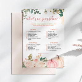 Otoño otoño ¿Qué hay en tu tarjeta de juego de tel