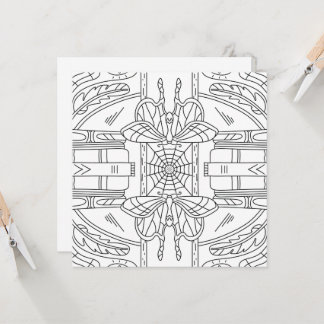 Otoño pacífico: La polilla en la tarjeta de colora