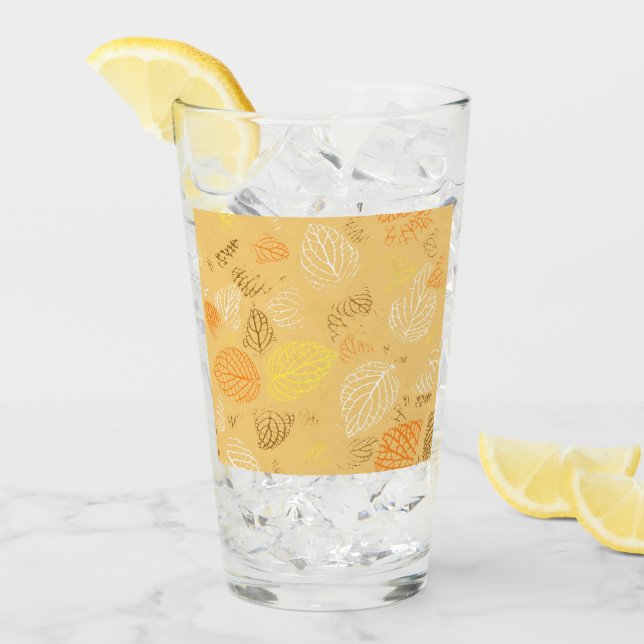 Otoño, patrón de hojas 4 (Anverso (hielo))