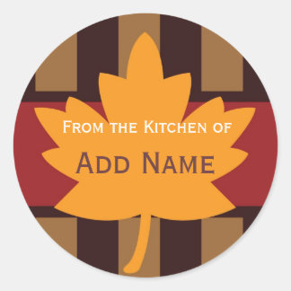 Otoño persoanalizado "desde la cocina de" pegatina