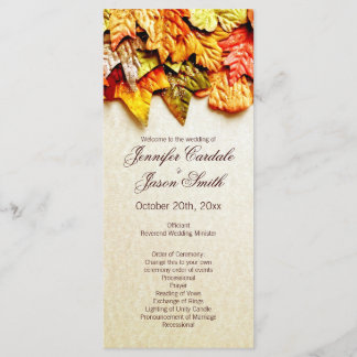 Otoño Sale de Programas de Boda Vertical