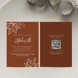 Otoño Sale del otoño Boda Código QR RSVP