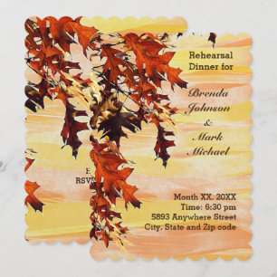 Otoño Sale Invitación a la cena de Swirl Color Reh