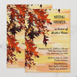 Otoño Sale Invitación A La Ducha Bridal De Color S