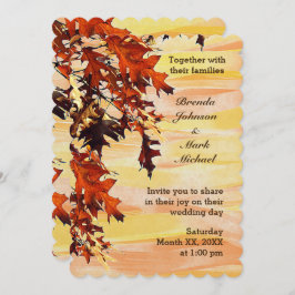 Otoño Sale Invitación De Boda De Color Swirl