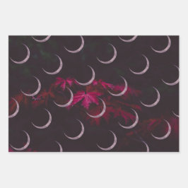 Otoño Sale papel de envolver de la triple luna