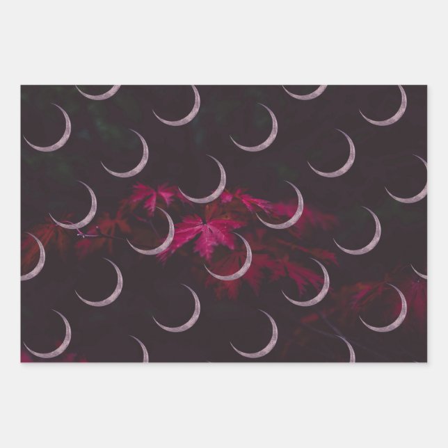 Otoño Sale papel de envolver de la triple luna (Anverso)