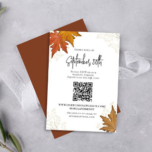 Otoño Salir Boda RSVP Código QR