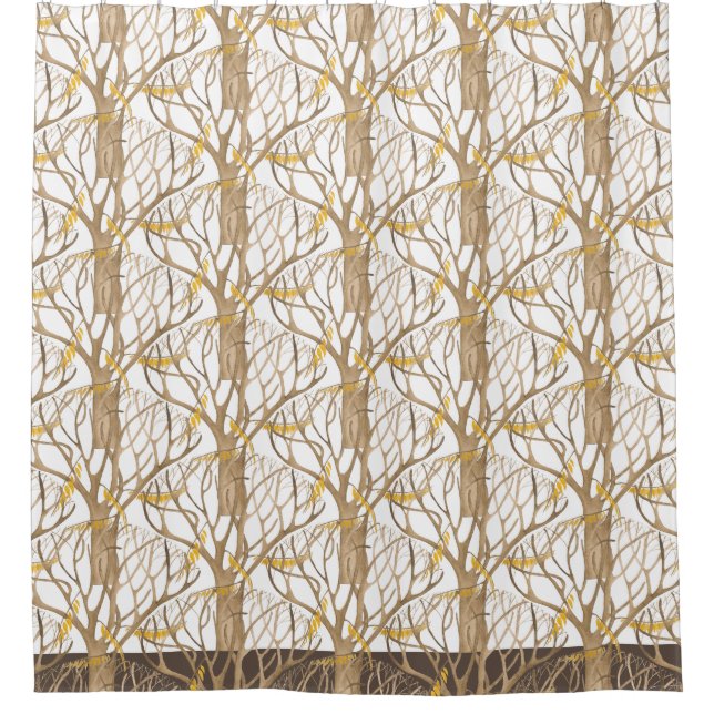 Otoño tardío en una cortina de ducha (Anverso)