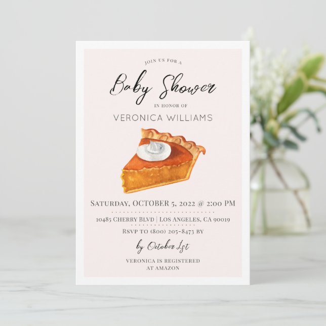 Otoño Trata Invitación Baby Shower (Anverso de pie)