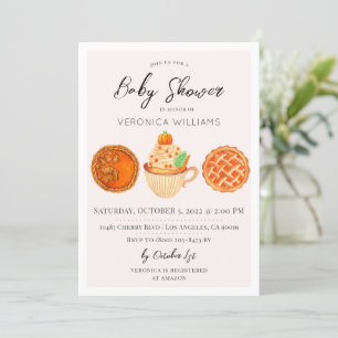 Otoño Trata Invitación Baby Shower
