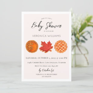 Otoño Trata Invitación Baby Shower
