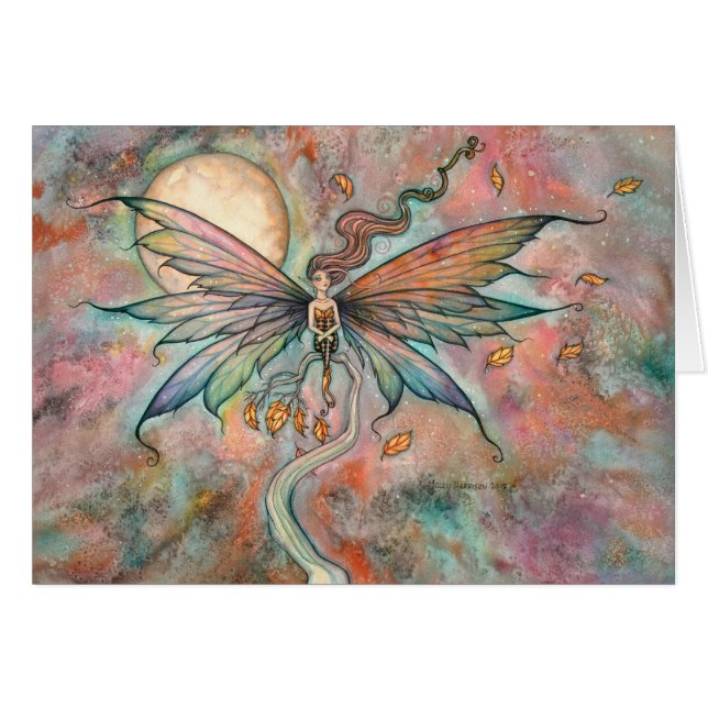 Otoño Upgust Fantasy Watercolor Art (Anverso (Horizontal))